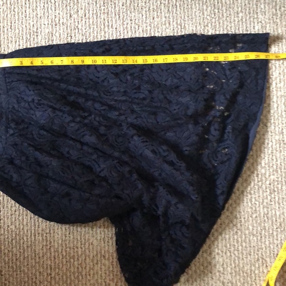 J. Crew Navy/Evening Blue Lace midi Skirt size 2 EUC - Picture 9 of 10